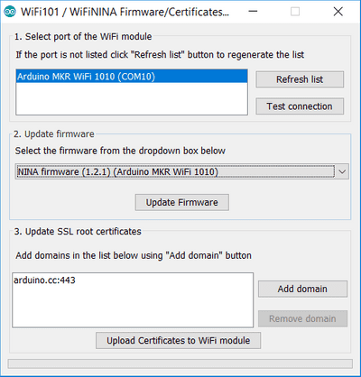 WiFiNINA Firmware Updater | Arduino